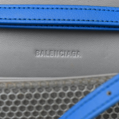 Balenciaga Faux Calfskin Fabric Sneakerhead Phone Crossbody Bag Blue Grey 6 of 16