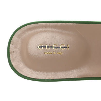 Gucci Cosmos Softy Calfskin Interlocking G Cut Out Slide Sandals 40 New Shamarock 8 of 8