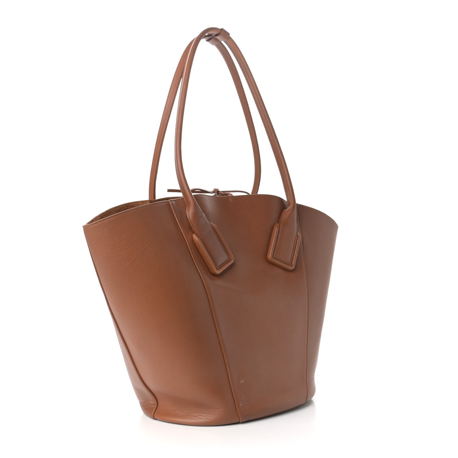 Bottega Veneta Calfskin Basket Tote Wood 3 of 12