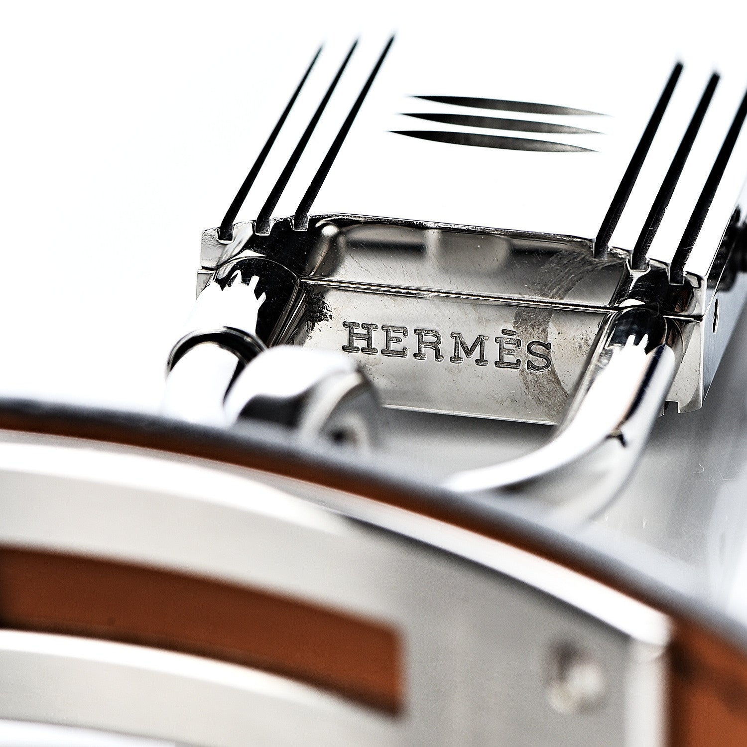 Hermes Stainless Steel Courchevel 20mm Kelly Cadena Quartz Watch Noir 8 of 9