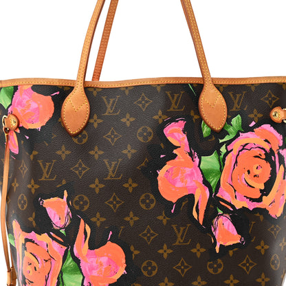 Louis Vuitton LOUIS VUITTON Monogram Roses Neverfull MM 7 of 14
