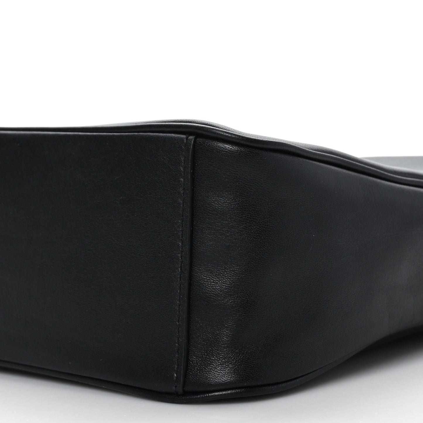 Calfskin Tempo Baguette Shoulder Bag Black