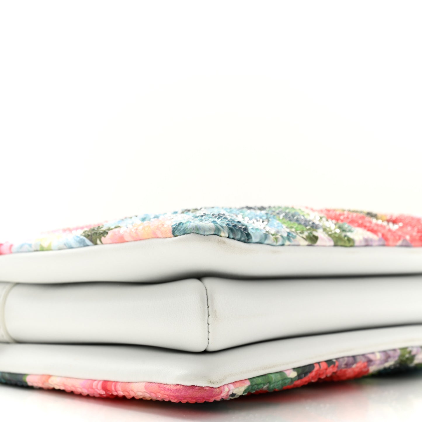 Satin Crystal Embellished Monogram Coussin BB Multicolor