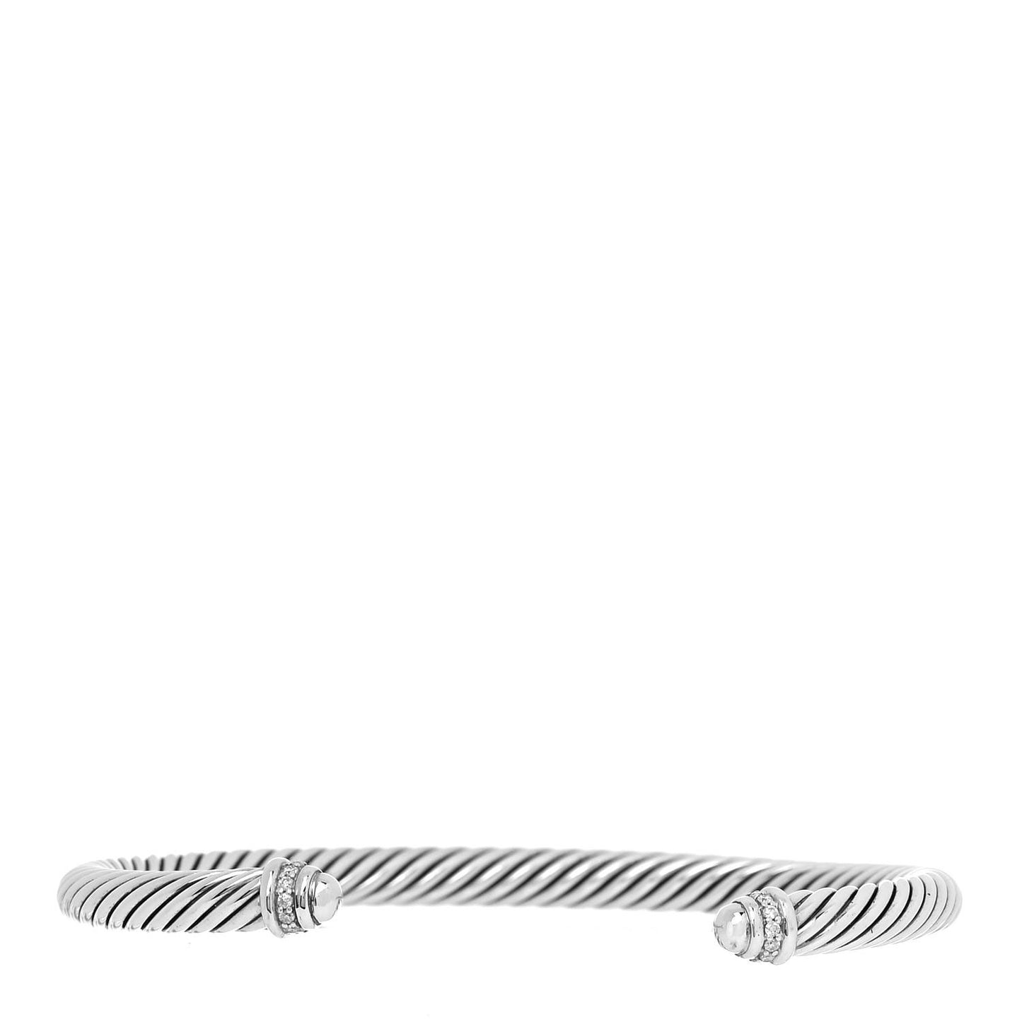 Sterling Silver Diamond 5mm Cable Classics Bracelet