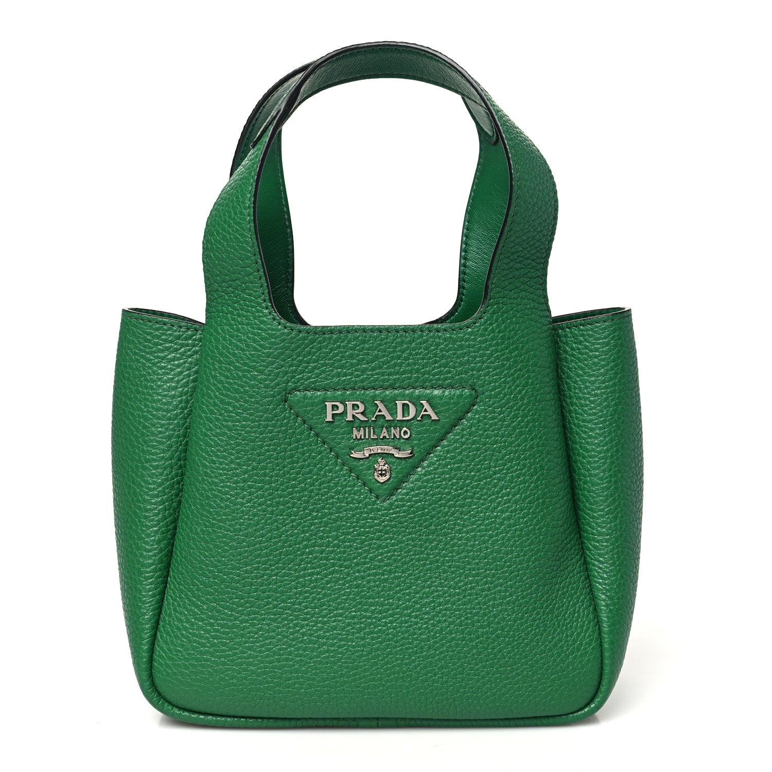 Prada Vitello Daino Soft Mini Dynamique Tote Verde 1 of 10