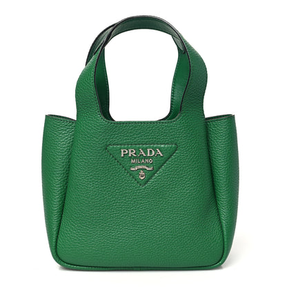 Prada Vitello Daino Soft Mini Dynamique Tote Verde 1 of 10