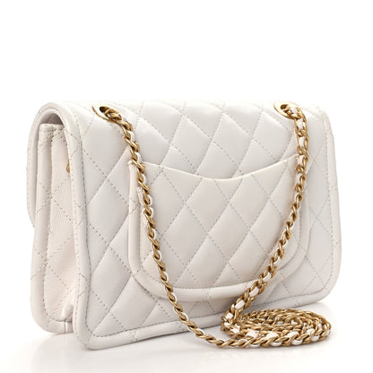 Chanel Caviar Quilted Medium Sweet Classic Flap White 3 of 10
