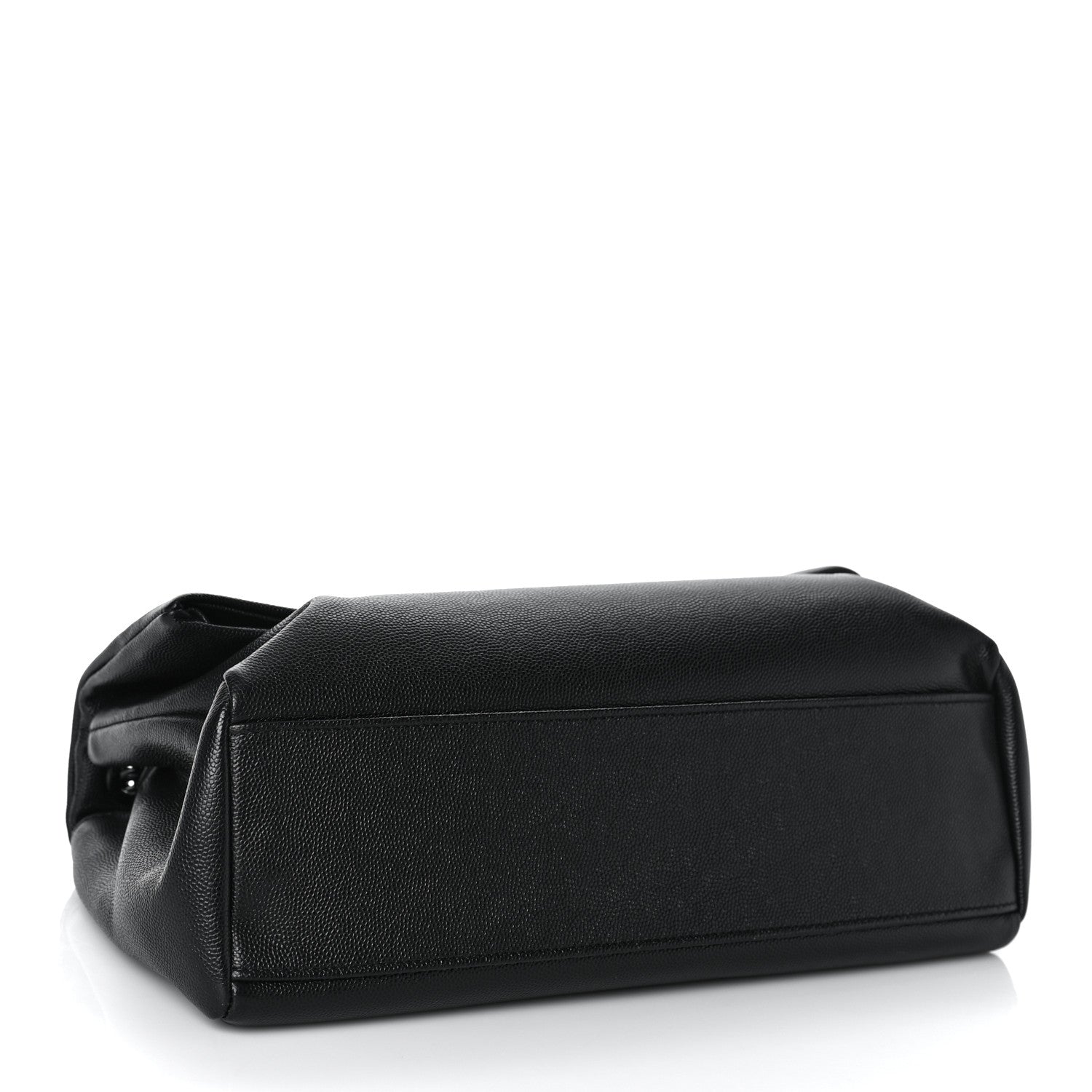 Saint Laurent Grain De Poudre Medium West Hollywood Monogram Fold-Over Black 4 of 8