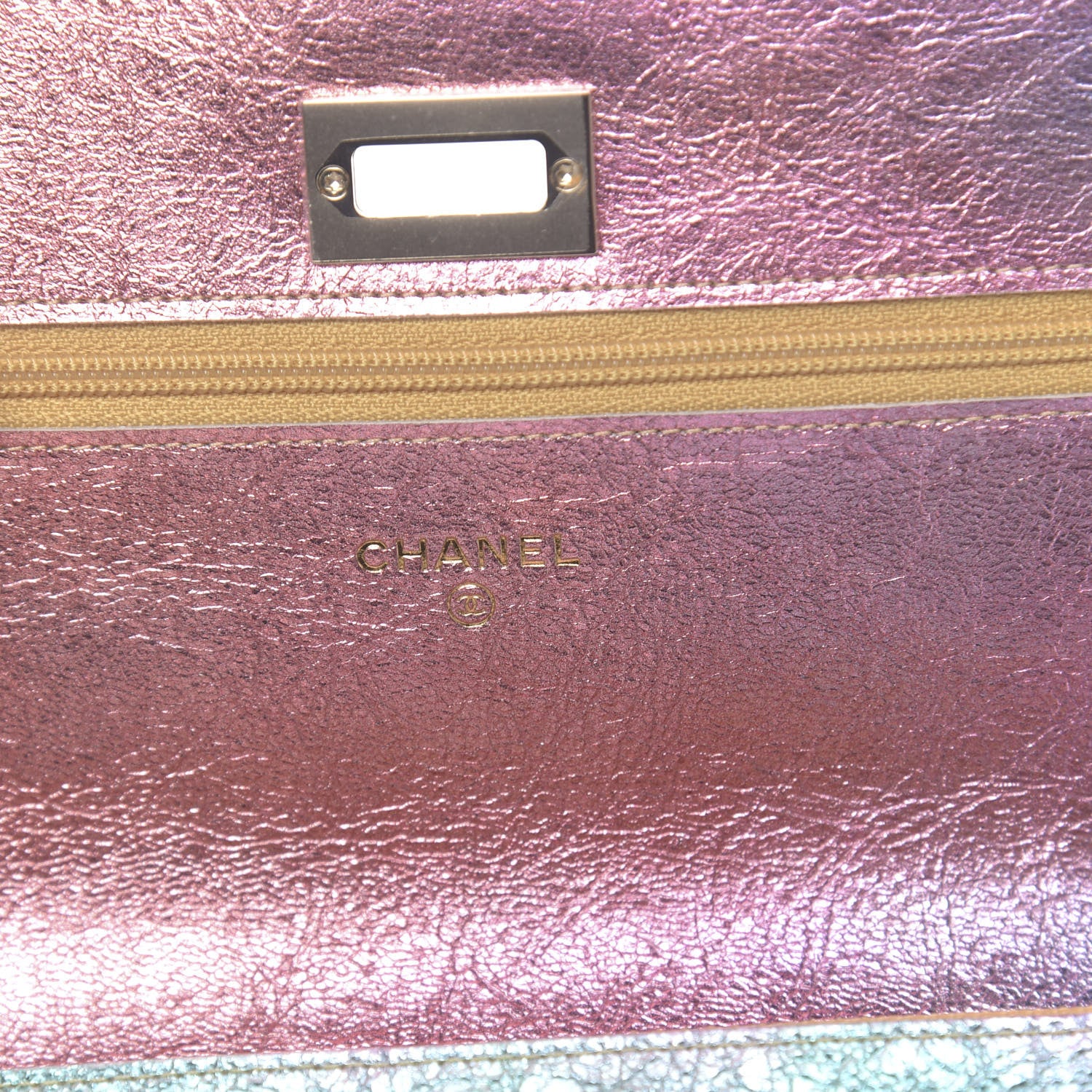 Chanel Metallic Goatskin Quilted 2.55 Reissue Wallet on Chain WOC Multicolor 6 of 12