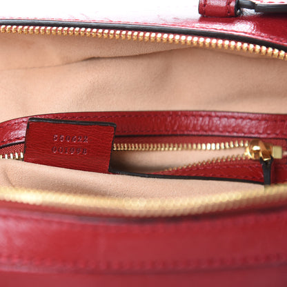 Gucci Suede Calfskin Web Small Ophidia Top Handle Shoulder Bag New Blue Romantic Cherry 7 of 16
