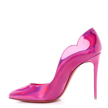 Christian Louboutin Metallic Patent Psychic Hot Chick 100 Pumps 37 Fuxia 1 of 9