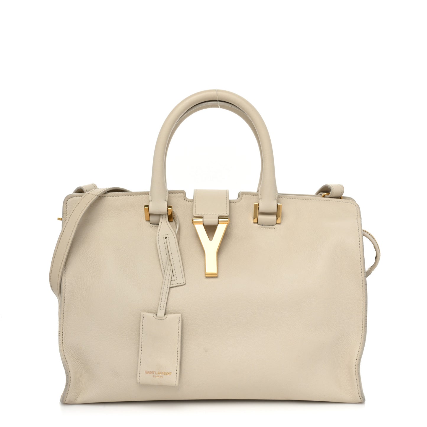 Calfskin Small Classic Y Cabas Chalk