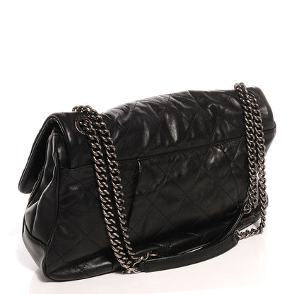 Chanel Calfskin Coco Pleats Flap Black 3 of 7