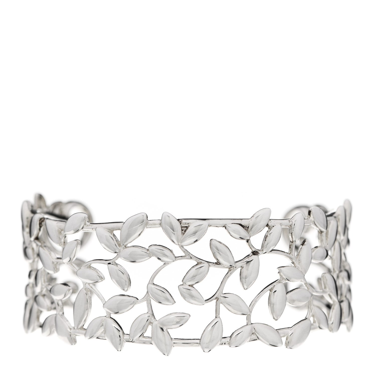 Tiffany Sterling Silver Paloma Picasso Olive Leaf Cuff Bracelet 1 of 4