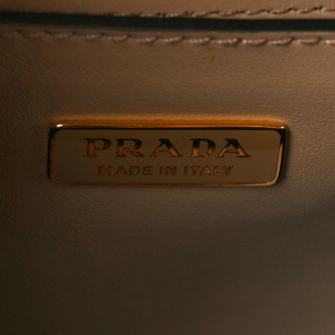 Prada Saffiano Cuir Triangle Embleme Flap Shoulder Bag Sabbia 6 of 10