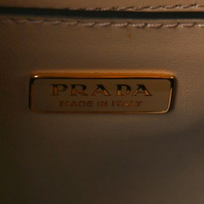 Prada Saffiano Cuir Triangle Embleme Flap Shoulder Bag Sabbia 6 of 10