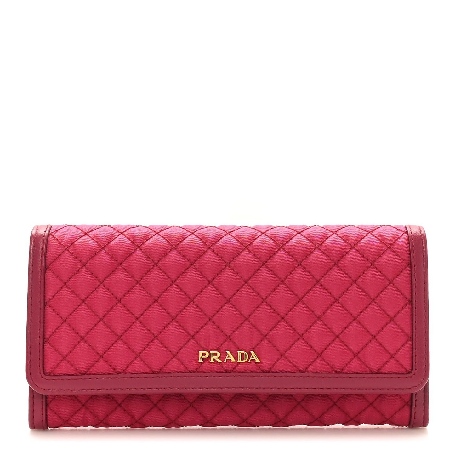 Tessuto Nylon Quilted Continental Flap Wallet Ibisco