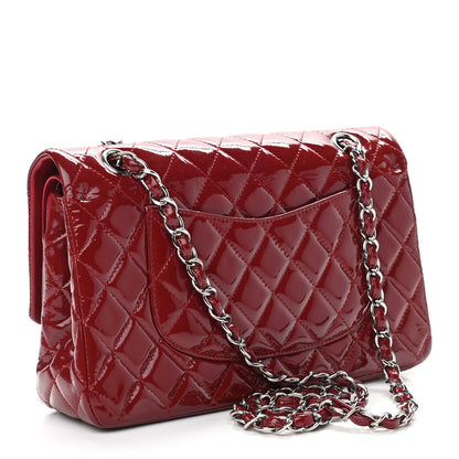 Chanel Patent Calfskin Quilted Medium Double Flap Dark Red 3 of 14
