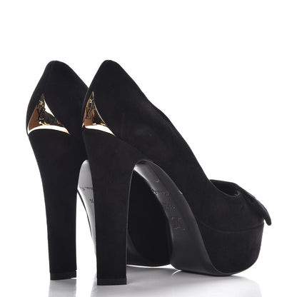 Louis Vuitton Suede Last Dance Pumps Heels 37.5 Black 4 of 9