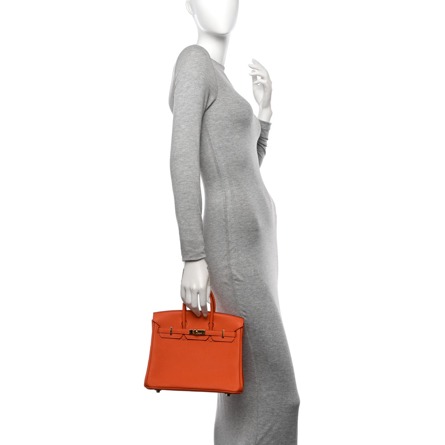 Hermes Togo Birkin 25 Orange 2 of 11