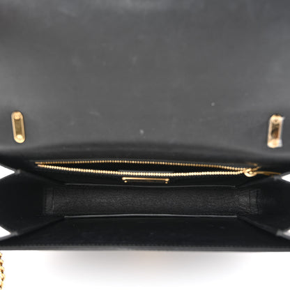 Salvatore Ferragamo Calfskin Studded Vara Bow Bag Black 4 of 13