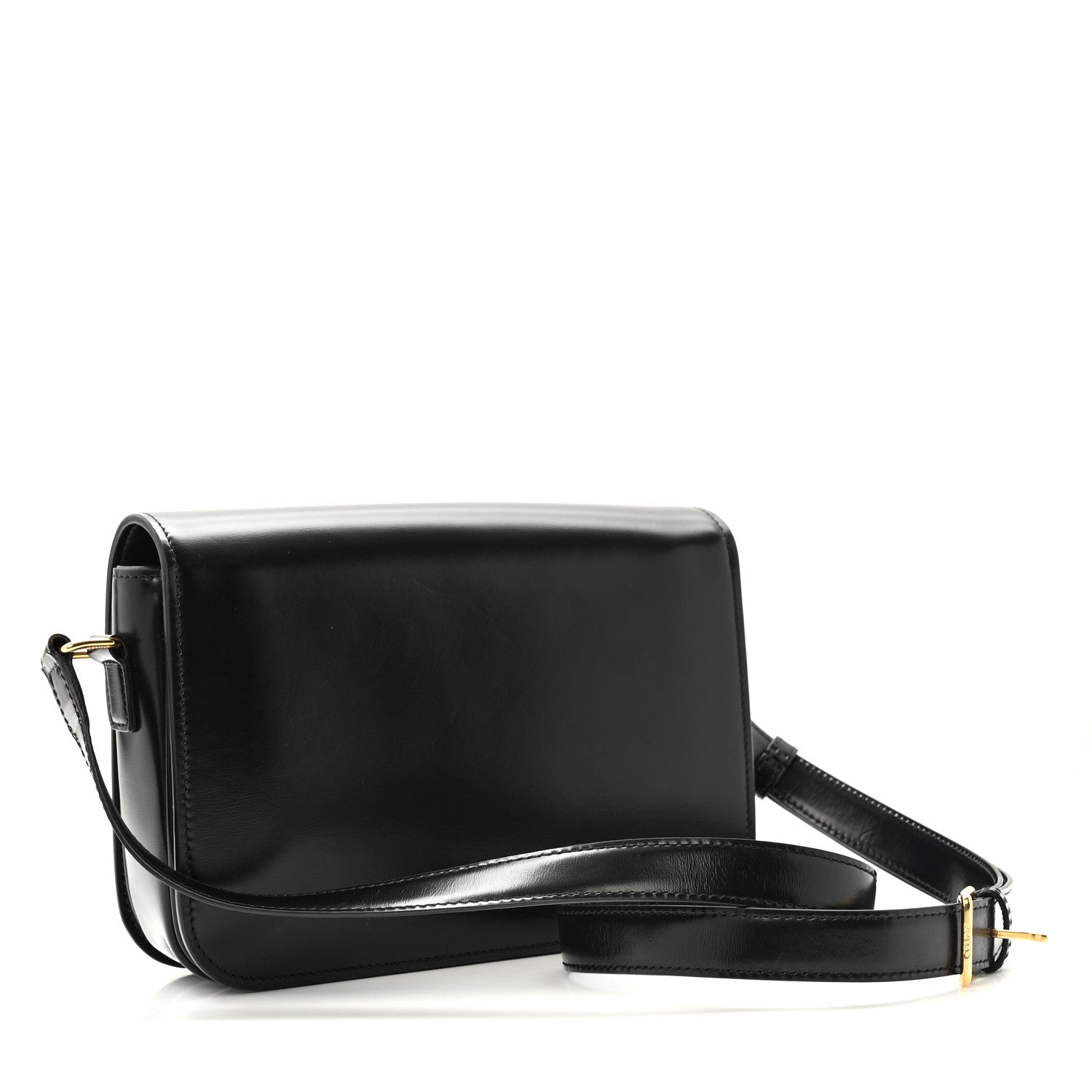 Celine Shiny Calfskin Medium Triomphe Black 3 of 15