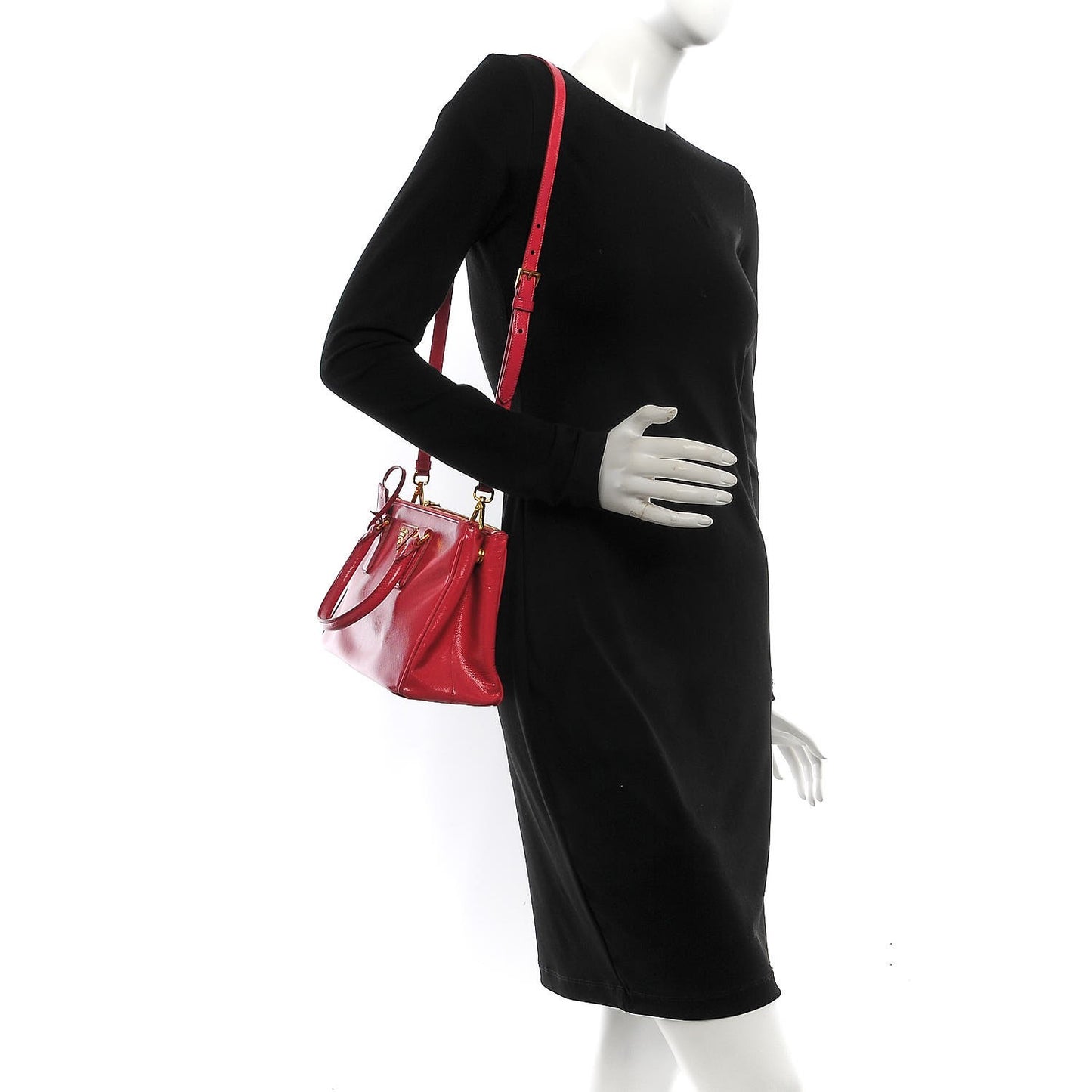 Saffiano Vernice Mini Galleria Double Zip Tote Peonia