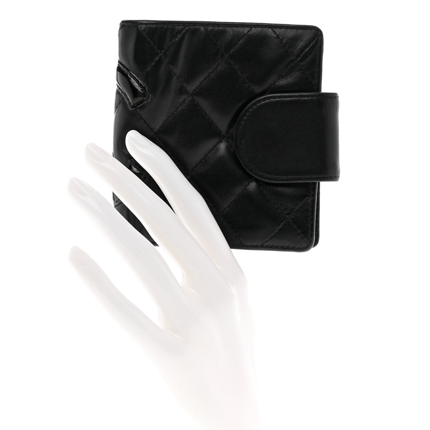 Chanel Calfskin Quilted Cambon Bi-Fold Wallet Black 2 of 12