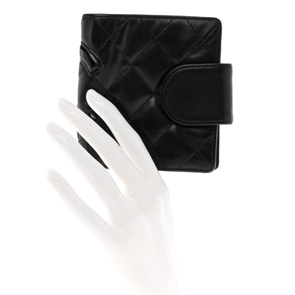 Chanel Calfskin Quilted Cambon Bi-Fold Wallet Black 2 of 12