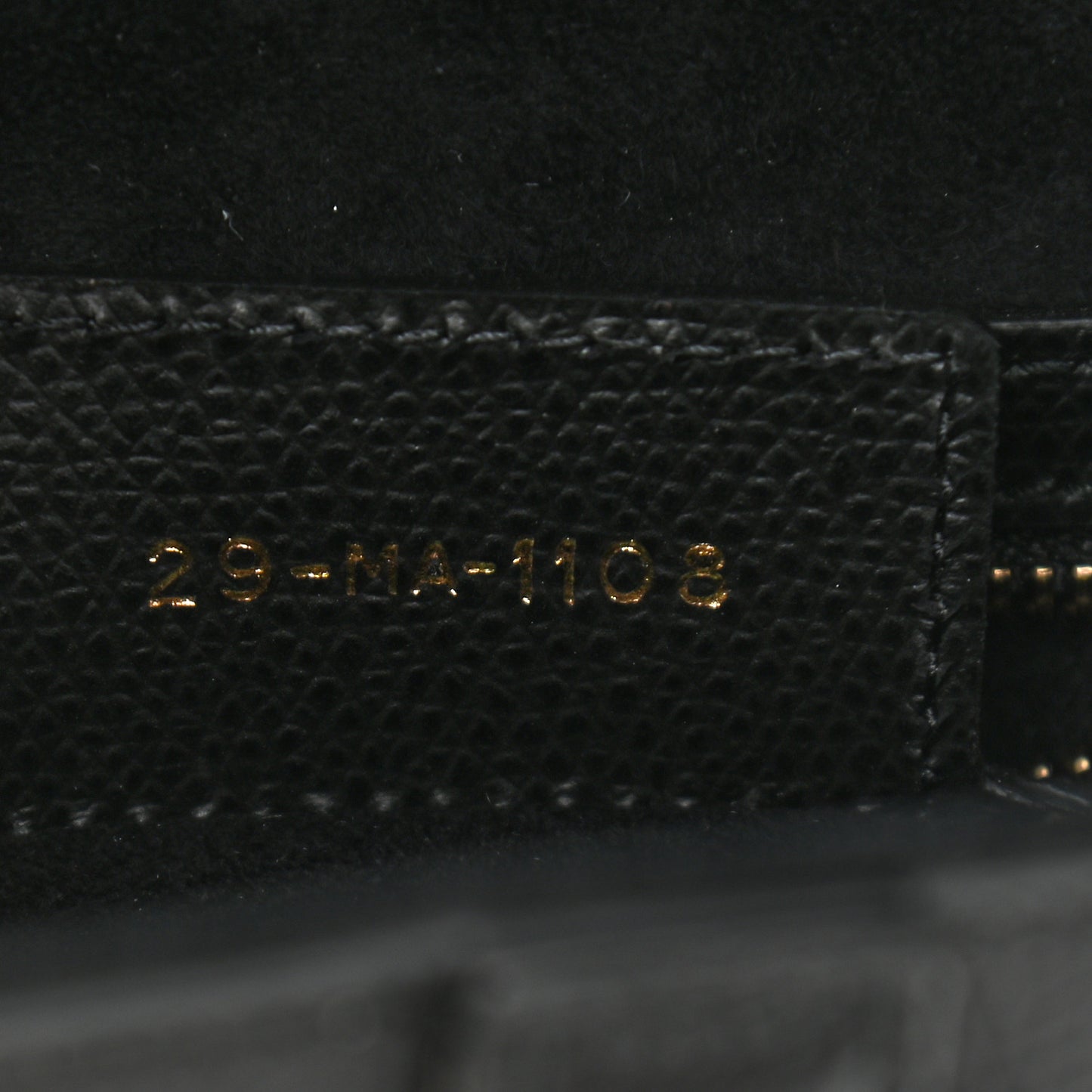 Grained Calfskin Saddle Bag Black