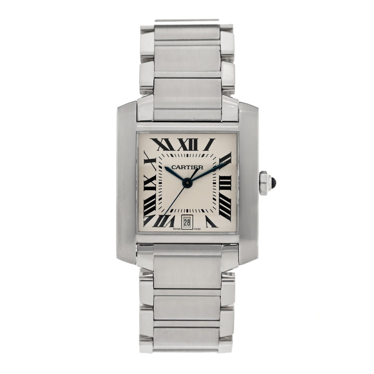 Cartier Stainless Steel 28mm Tank Francaise Automatic Watch 1 of 4