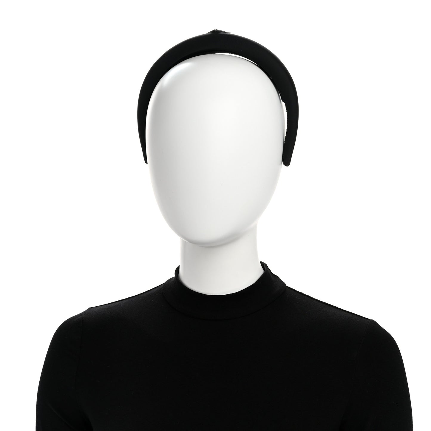 Re-Nylon Metal Triangle Logo Headband Black