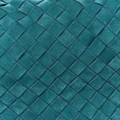 Bottega Veneta Suede Intrecciato Teen Jodie Hobo Petroleum Blue 9 of 11