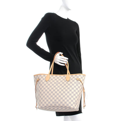 Louis Vuitton Damier Azur Neo Neverfull MM Rose Ballerine 2 of 8