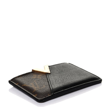 Louis Vuitton Monogram Calfskin Kimono Card Holder Black 3 of 5