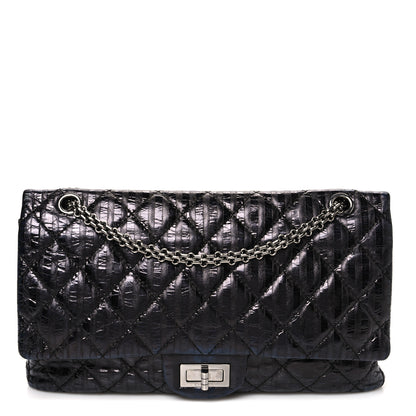 Chanel Metallic Calfskin Striped 2.55 Reissue 227 Flap Black 1 of 10