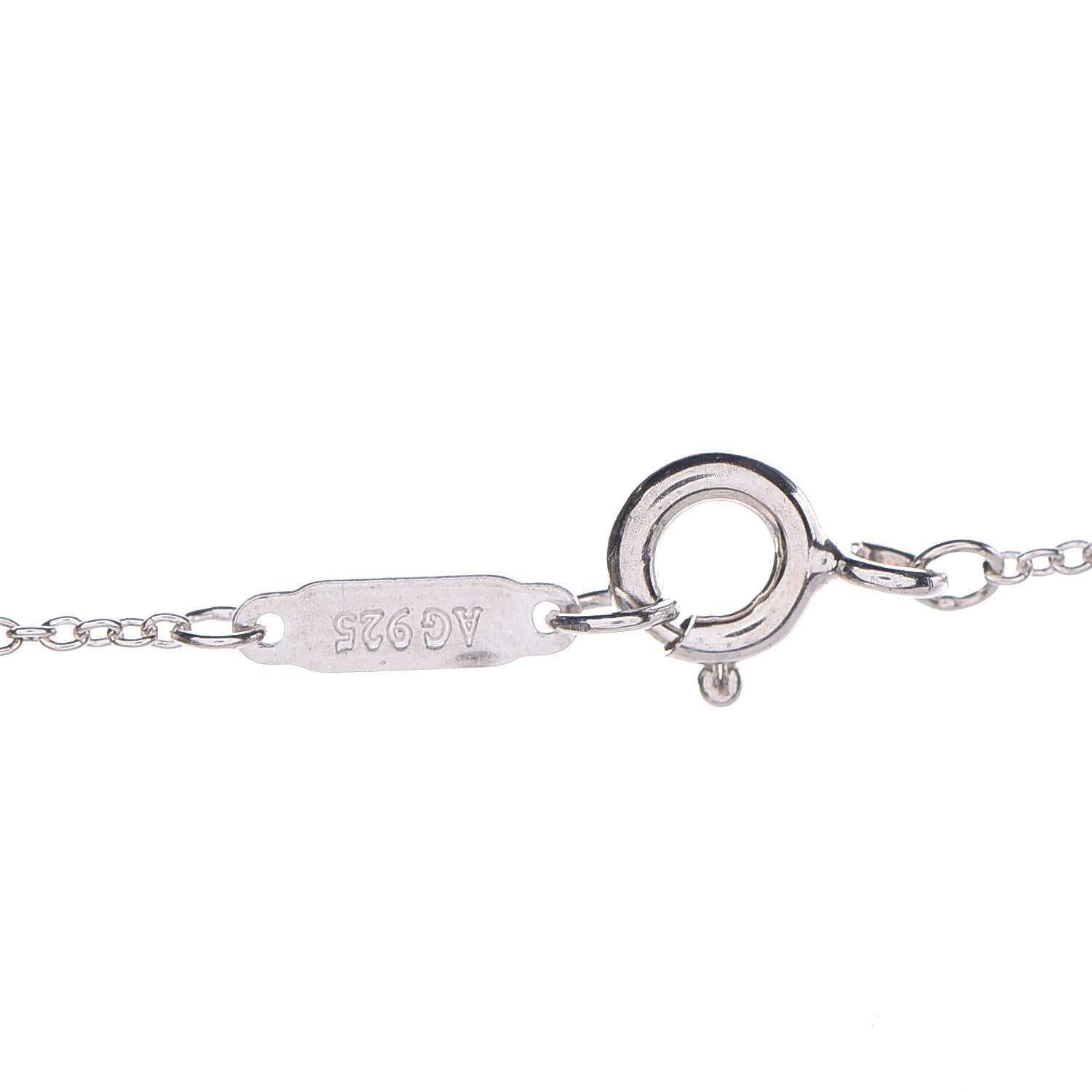 Tiffany Sterling Silver Enamel Knot Key Pendant Necklace Blue 7 of 8