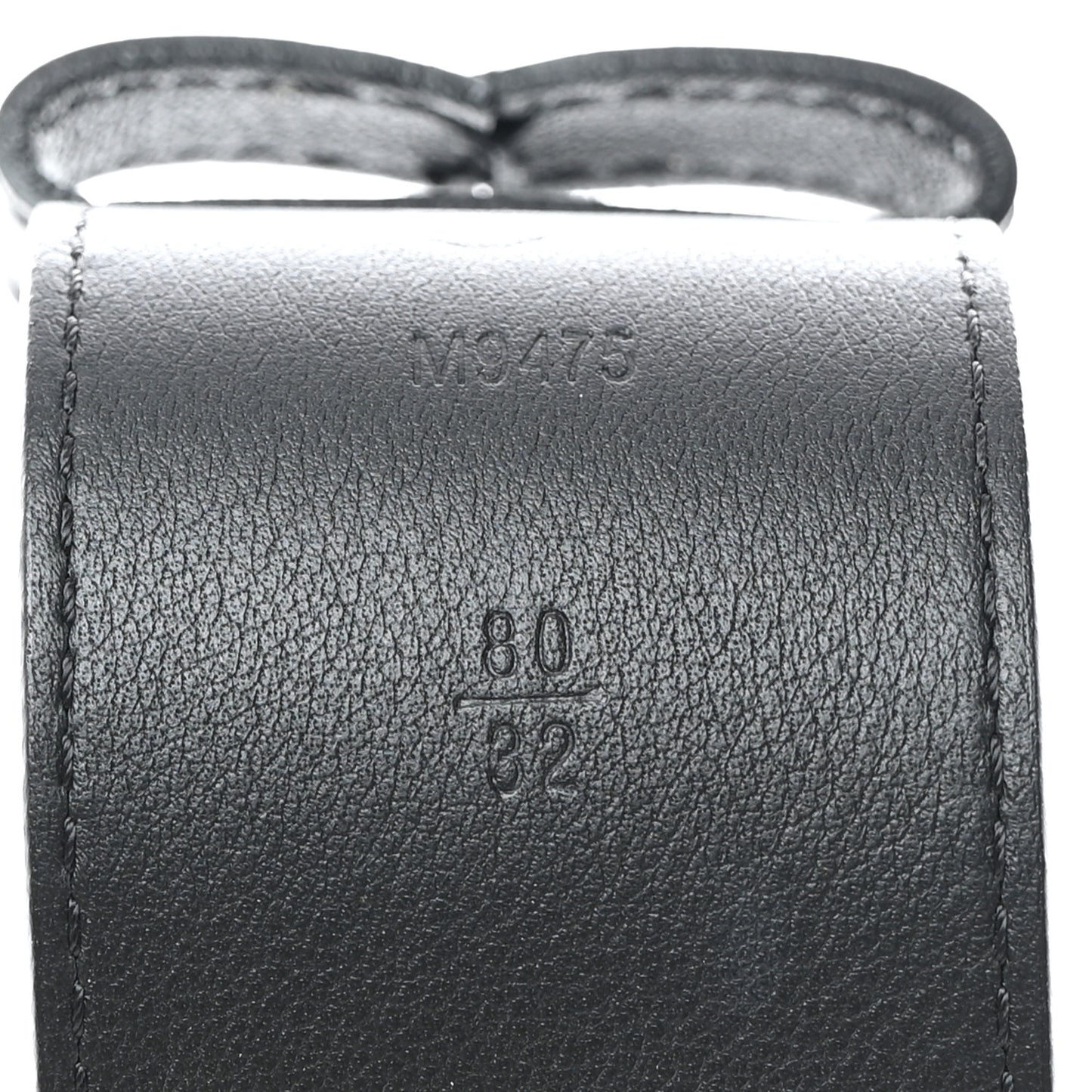Calfskin 45mm LV Capucine Initiales Belt 80 32 Black