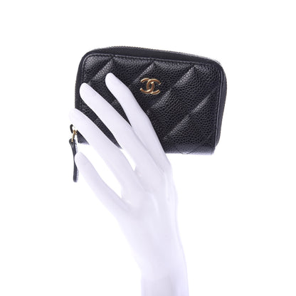 Chanel Caviar Quilted Zip Coin Purse Black 2 of 7