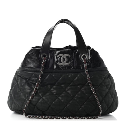 Chanel Iridescent Calfskin Quilted Large In The Mix Tote Black 1 of 8