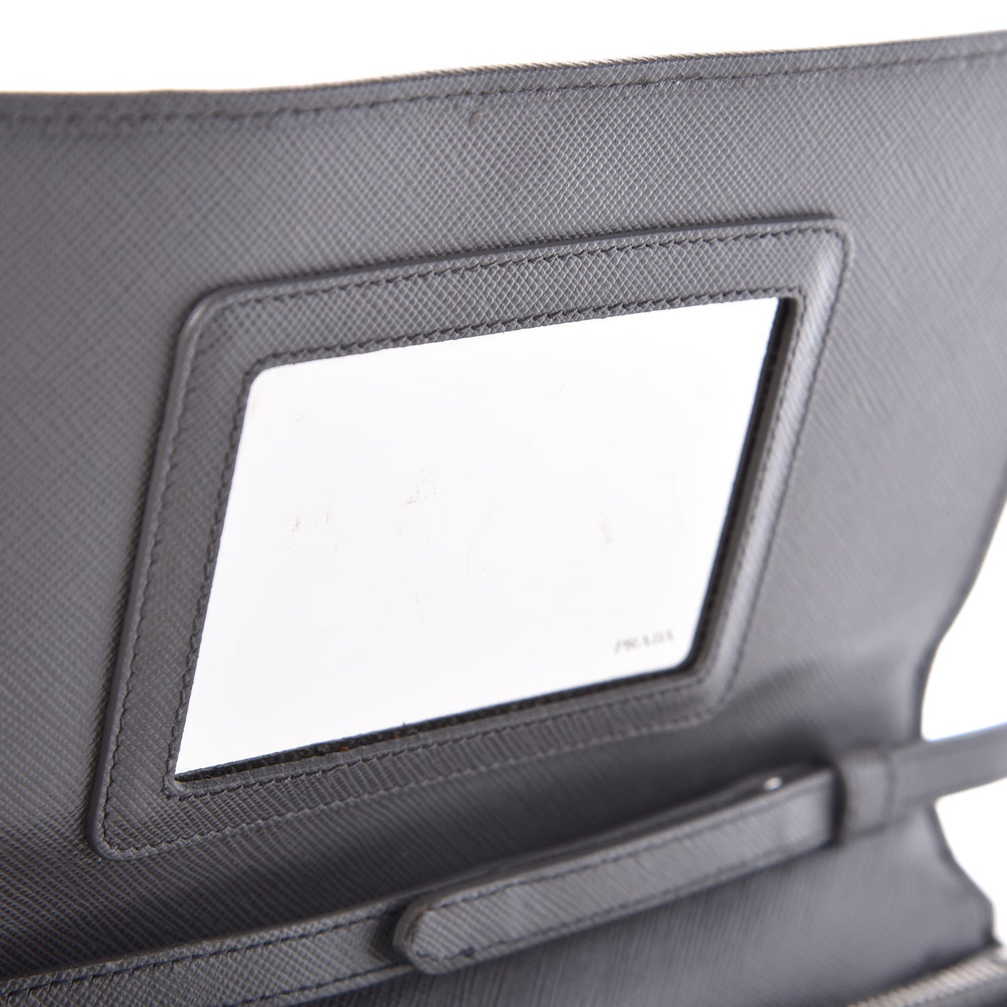 Saffiano Metal Flap Wallet With Strap Marmo