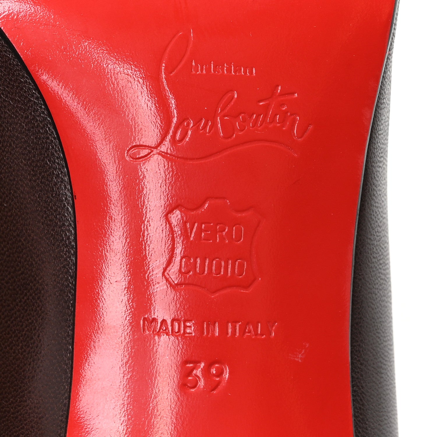 Christian Louboutin Shiny Nappa Simple 85 Pumps 39 Brown 7 of 8
