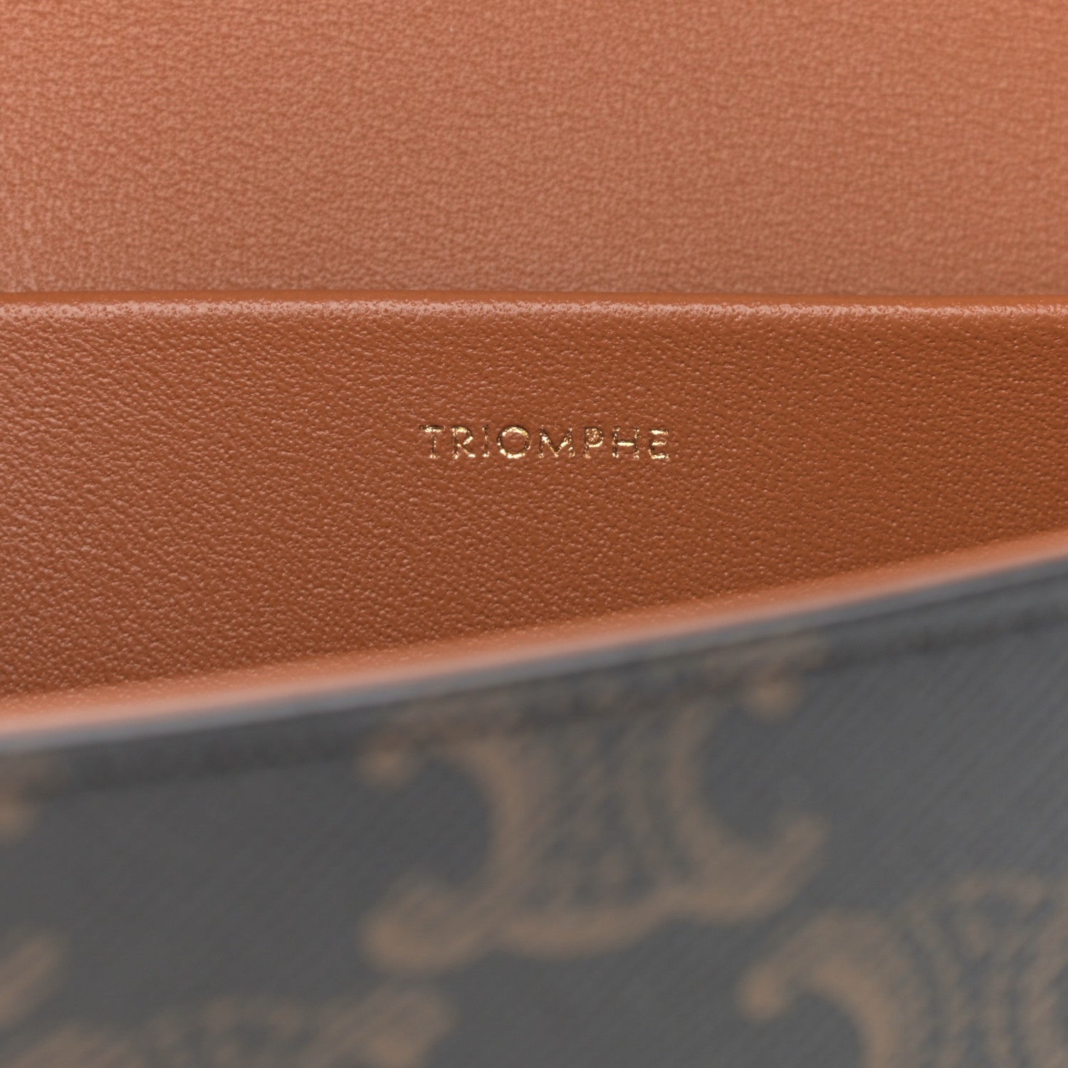 Celine Triomphe Canvas Chain Shoulder Bag Tan 7 of 11