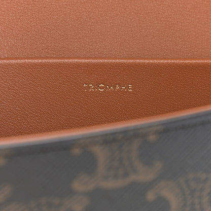 Celine Triomphe Canvas Chain Shoulder Bag Tan 7 of 11