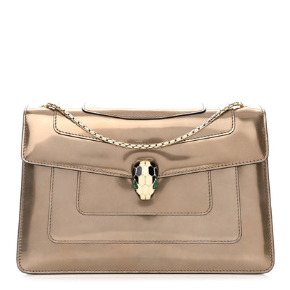 Bulgari Metallic Calfskin Serpenti Forever Crossbody Bag Bronze 3 of 13