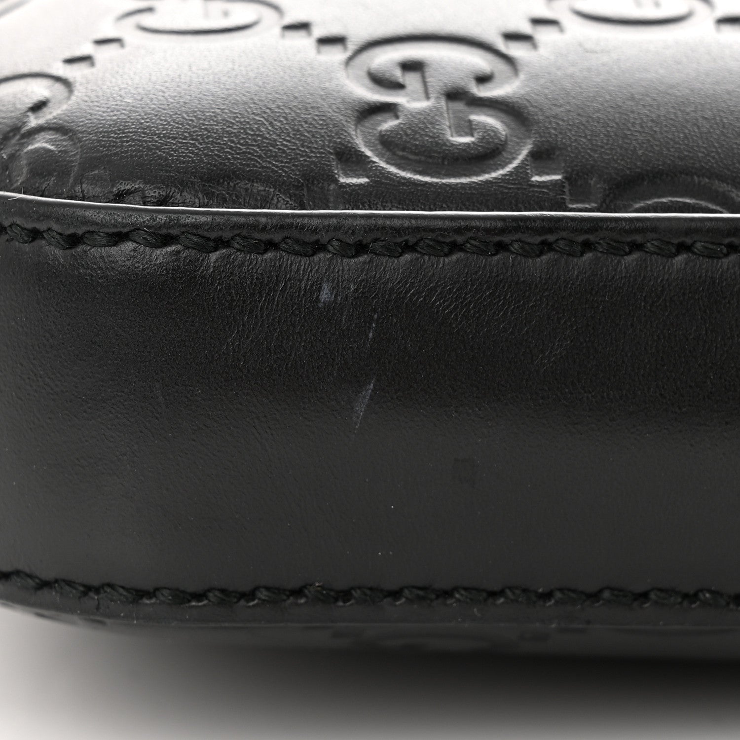 Gucci Guccissima Signature Small Messenger Bag Black 11 of 12