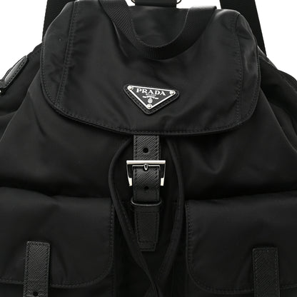 Prada Tessuto Nylon Saffiano Medium Backpack Black 8 of 10