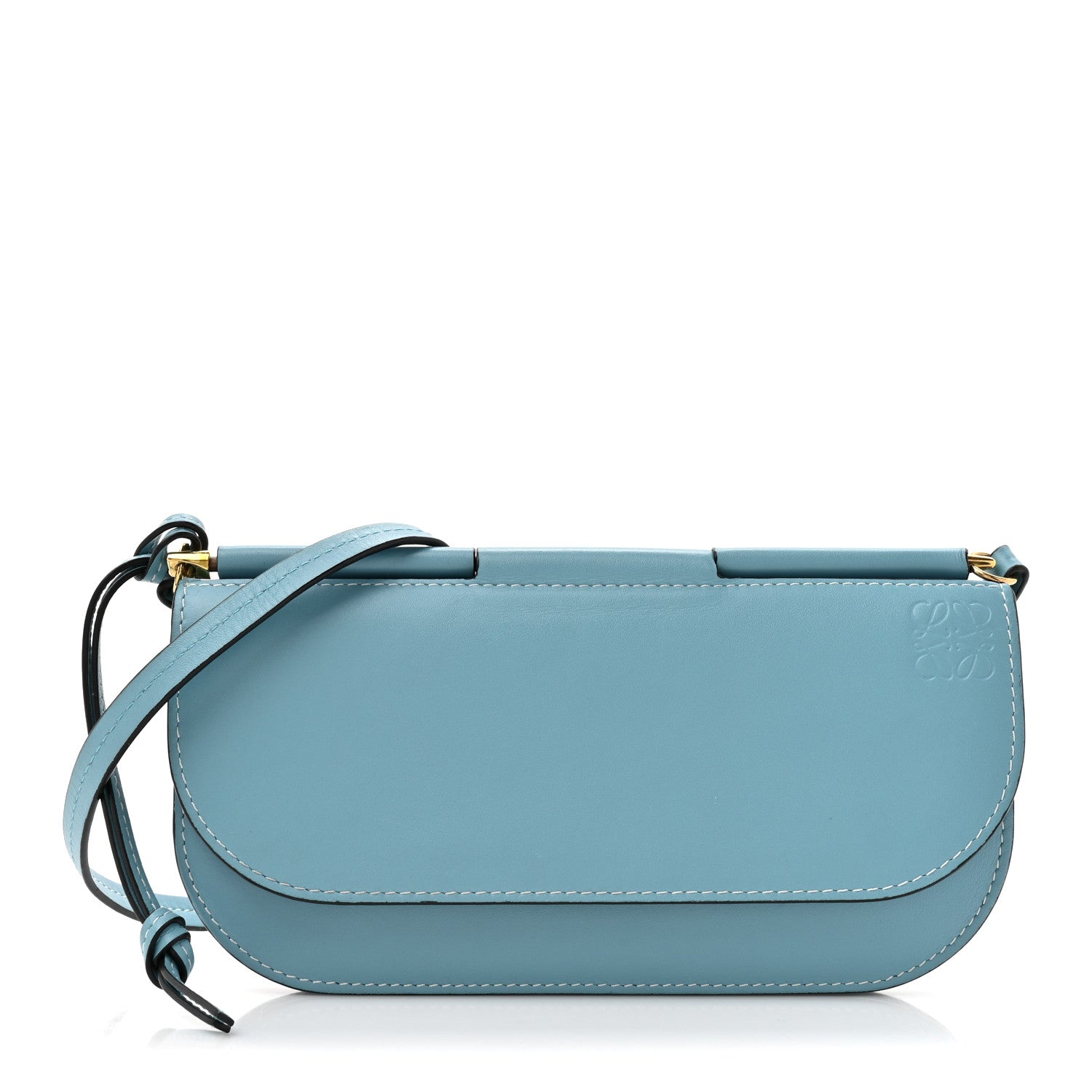 Loewe Smooth Calfskin Gate Pochette Light Blue 1839654 – FASHIONPHILE