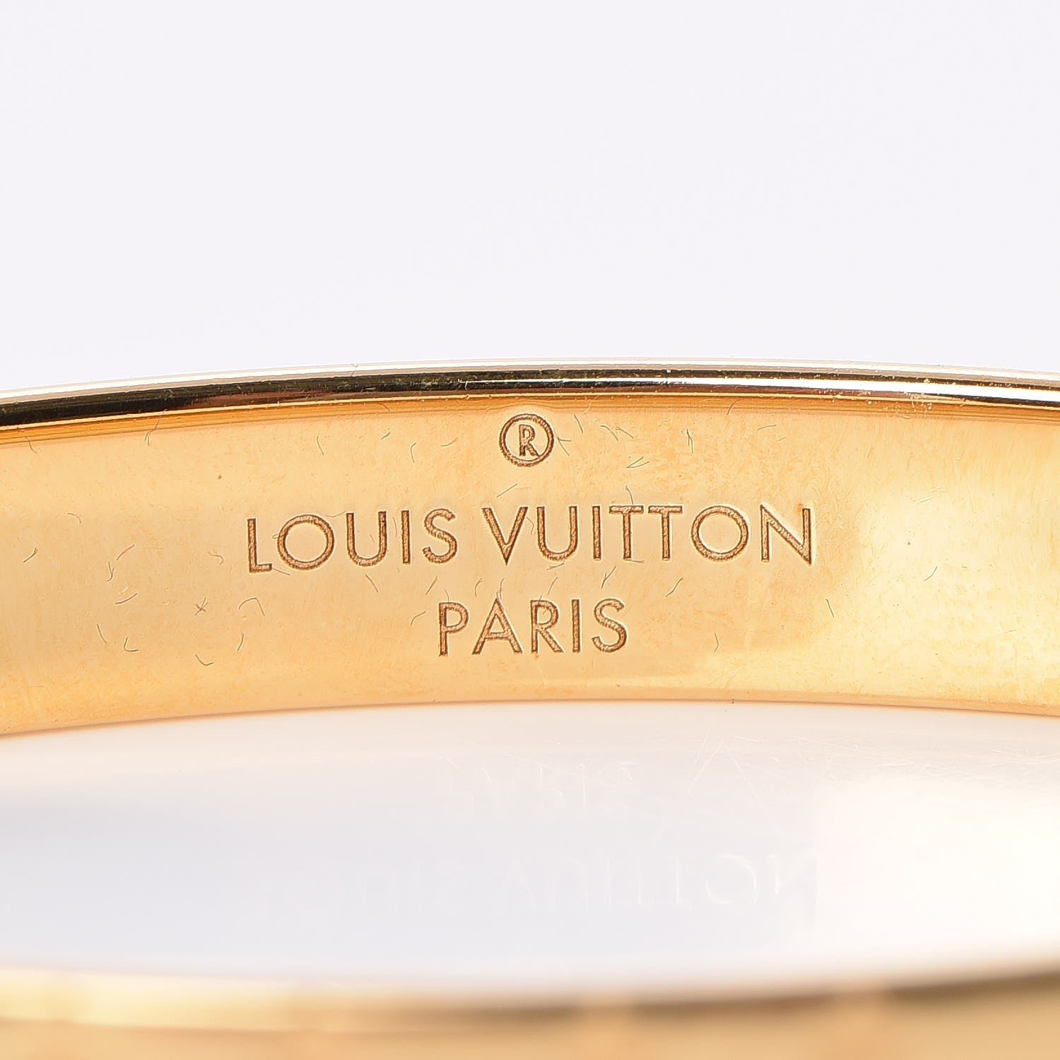 Louis Vuitton Brass Monogram Nanogram Cuff M Gold 5 of 8
