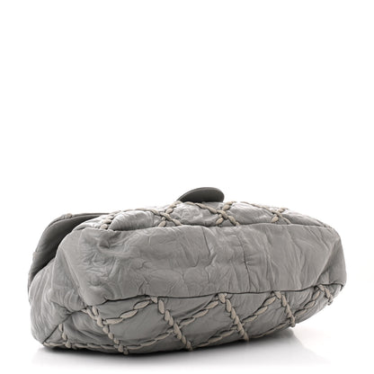 Chanel Calfskin Ultra Stitch Oversized Flap Grey 4 of 10